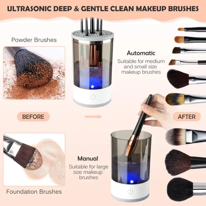 Electric Makeup Brush Cleaner Machine – Automatic USB Makeup Brush Washer & Dryer